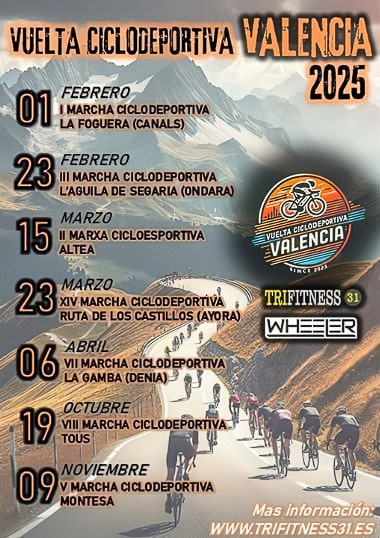 Cartel VUELTA CICLODEPORTIVA VALENCIA 2025